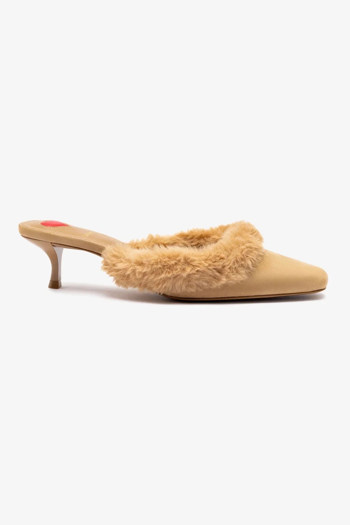 Amal Faux Fur Mule Suede | Peanut