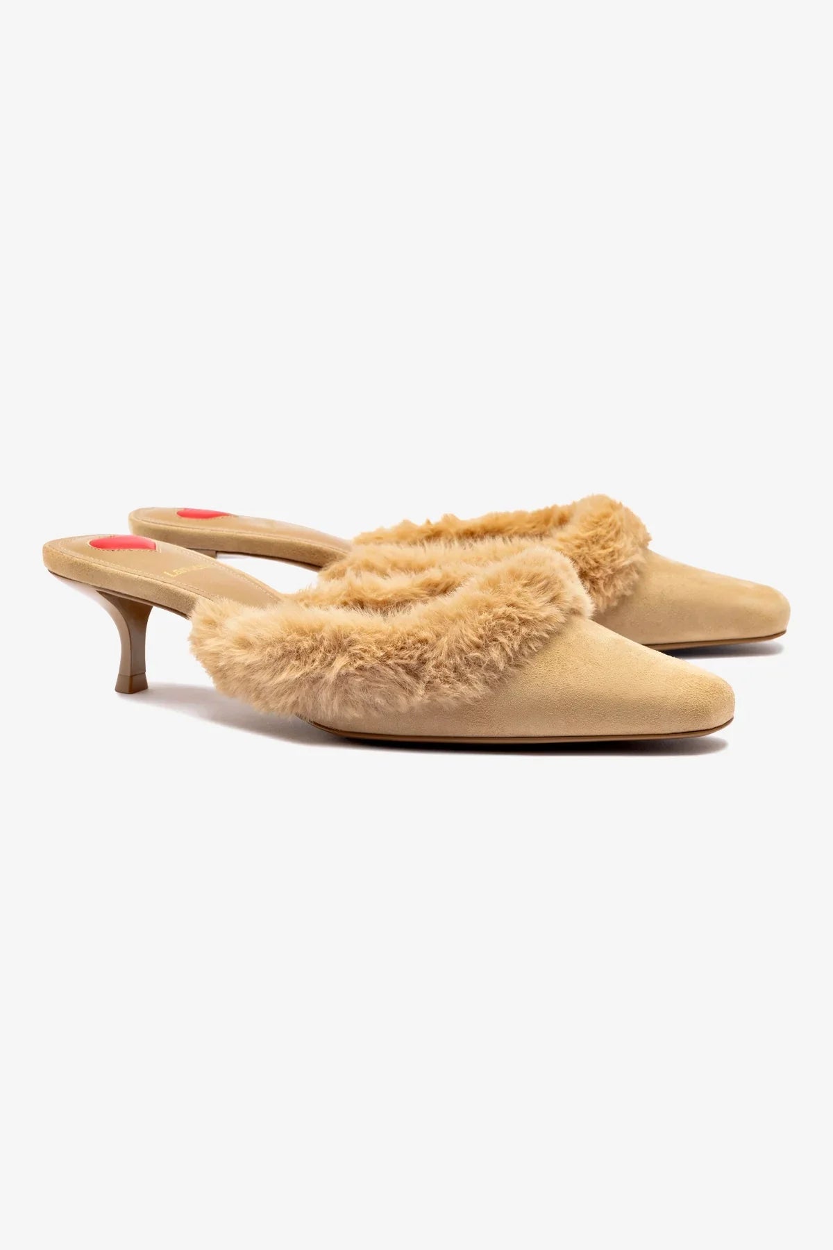 Amal Faux Fur Mule Suede | Peanut