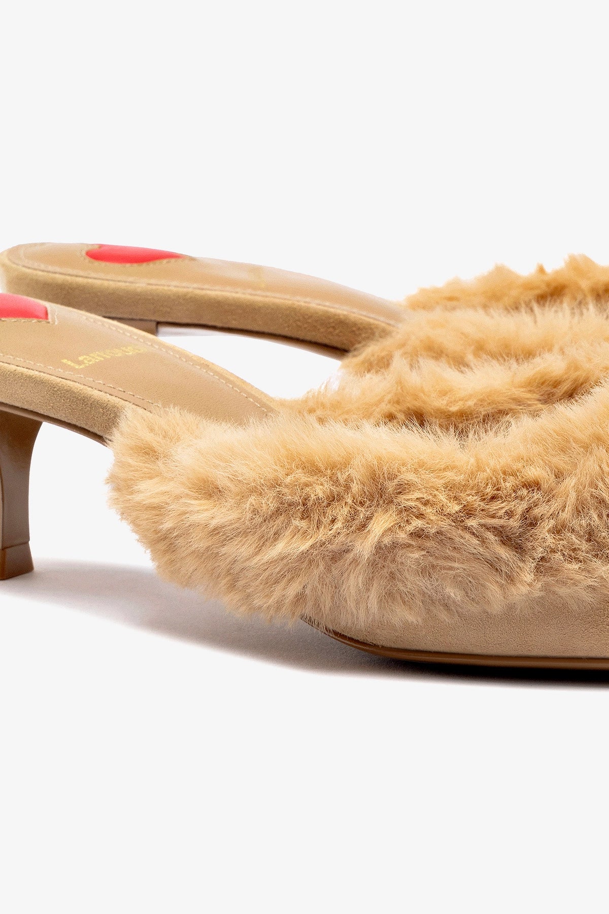 Amal Faux Fur Mule Suede | Peanut