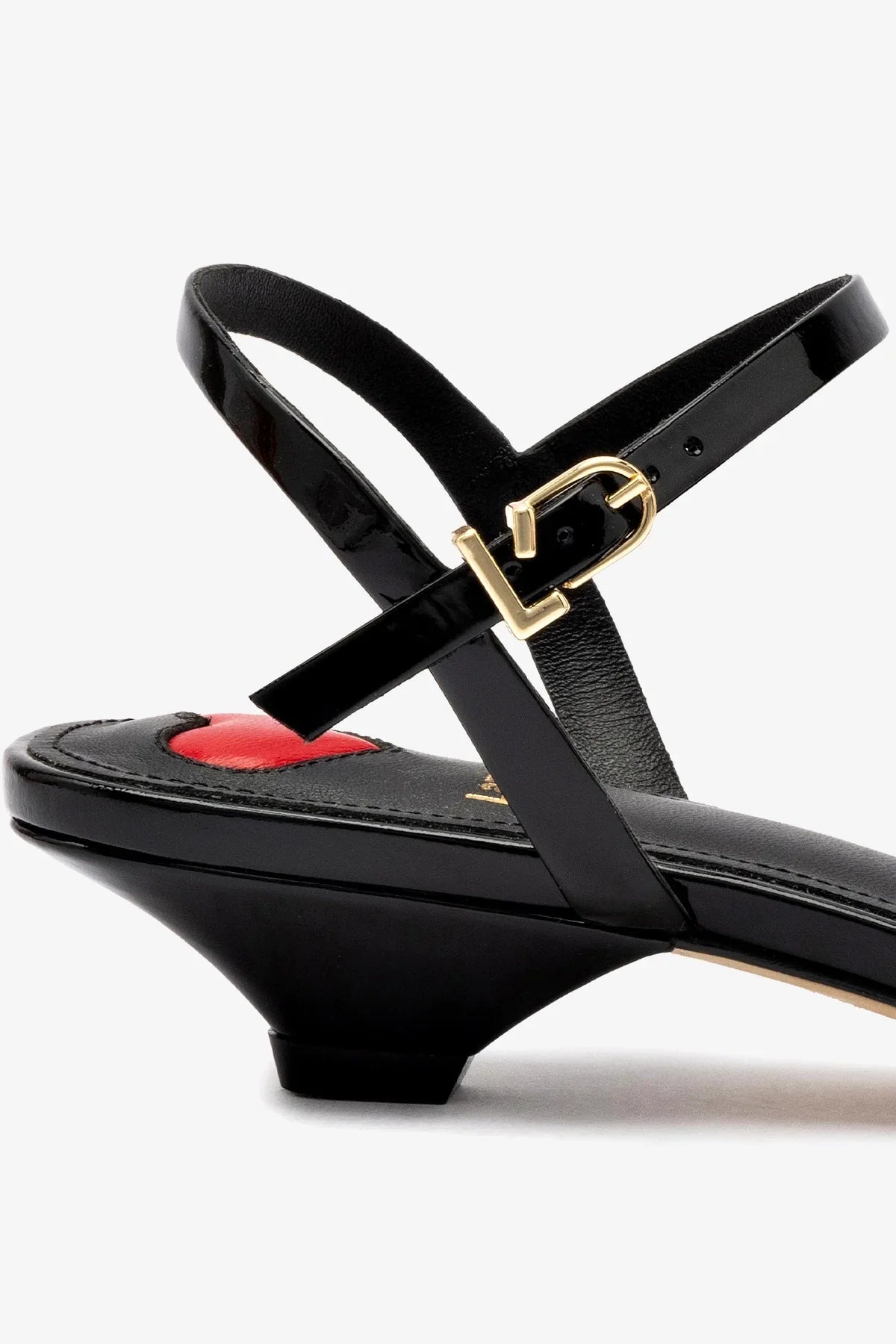 Charlotte Sandal Patent Leather | Black