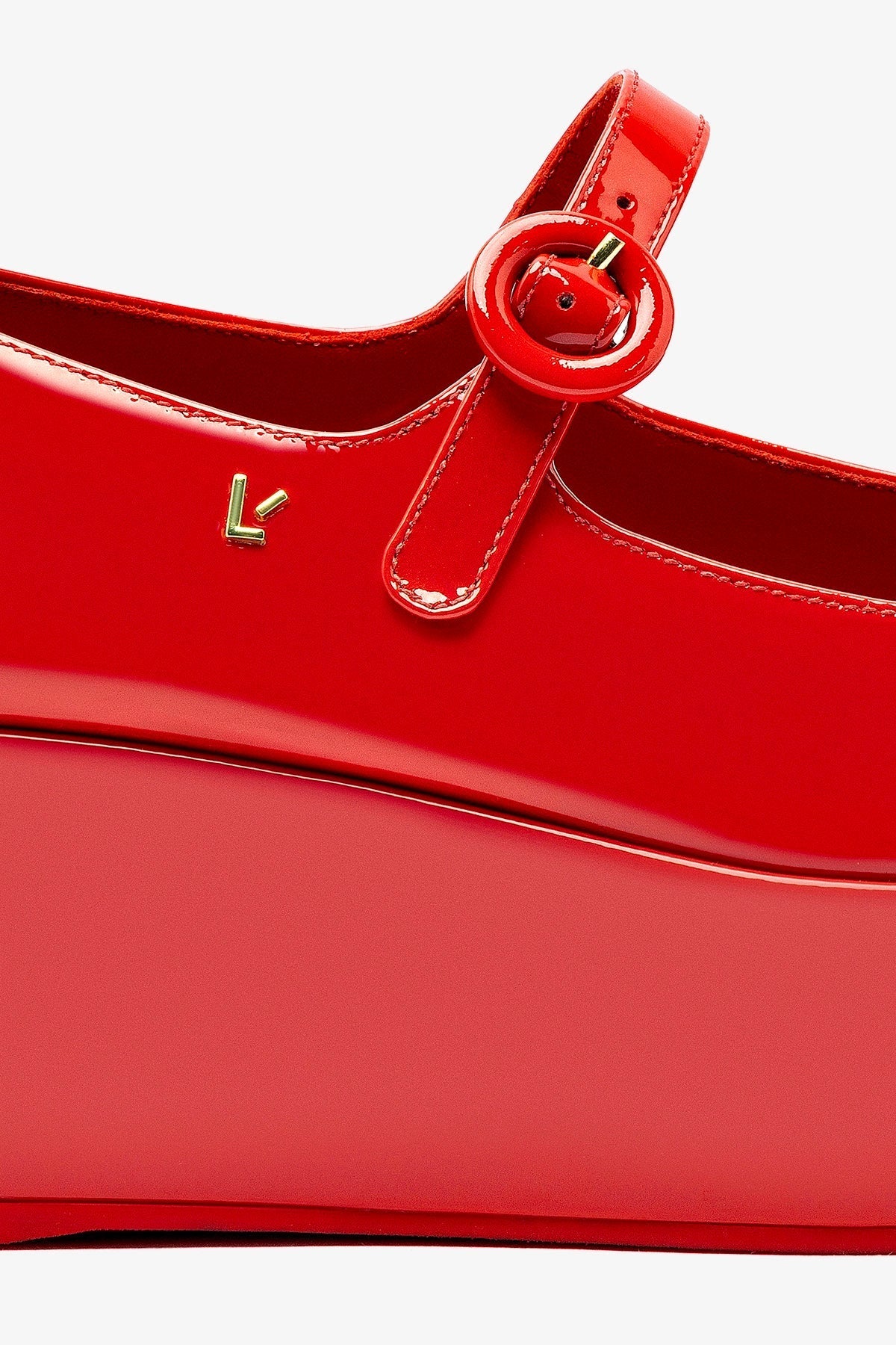 Blair Flatform Patent Leather | Scarlet