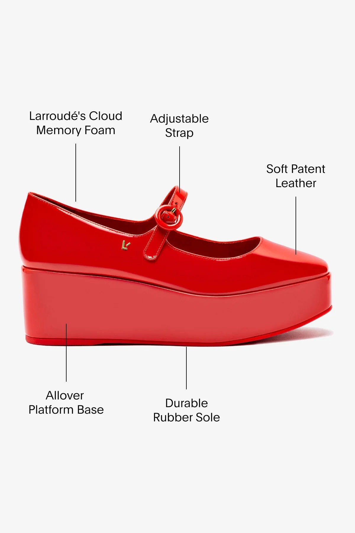 Blair Flatform Patent Leather | Scarlet