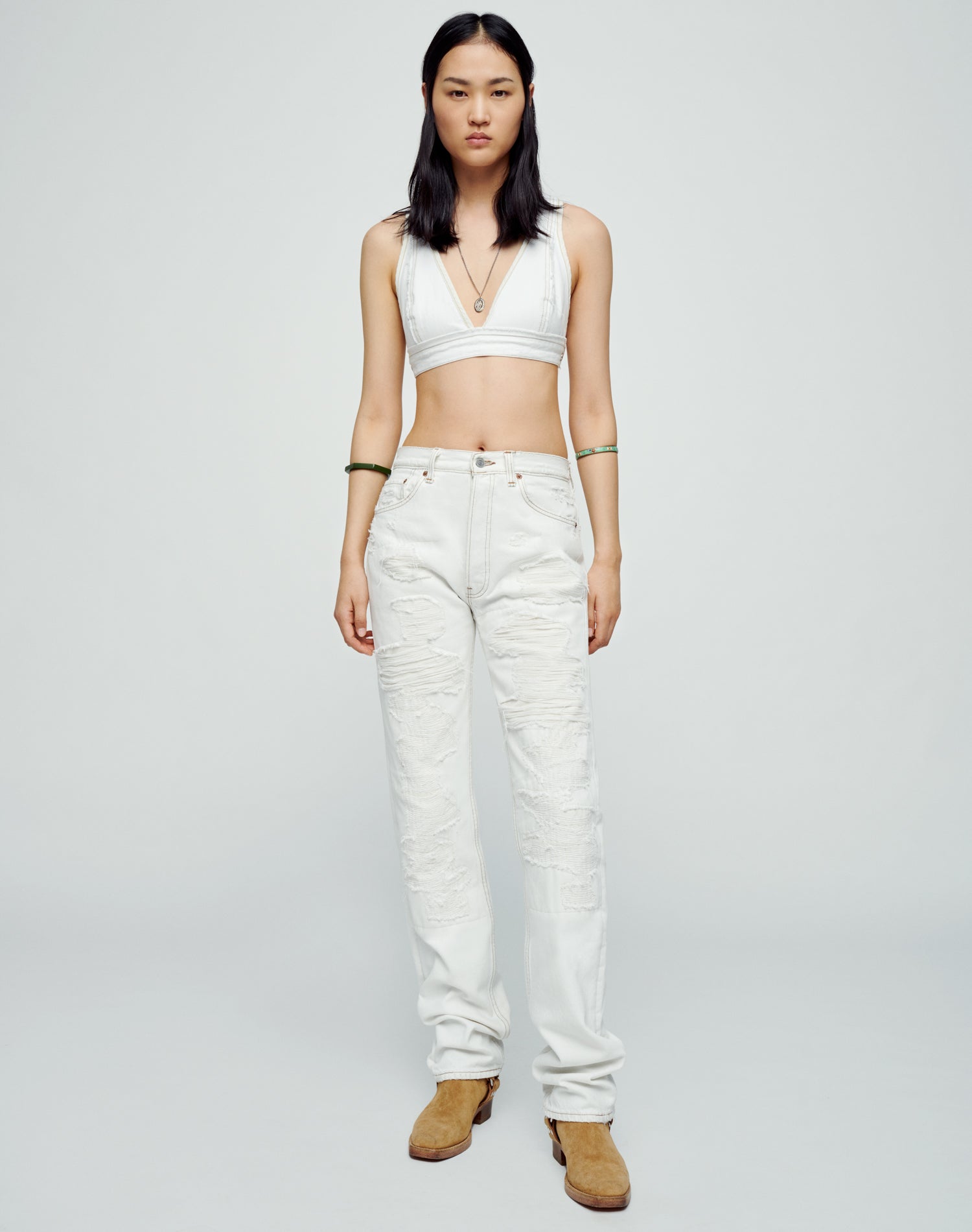 Womens | Upcycled Vintage | Bra Top | One-of-a-kind | White