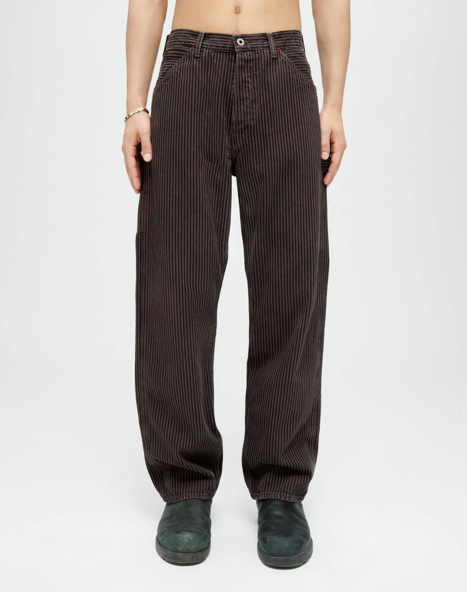 Modern Painter Pant | Brown Hickory Stripe