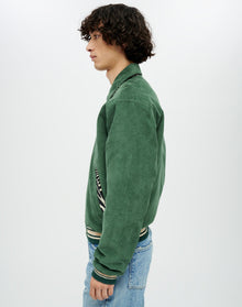 Varsity Jacket | Pine Green Zebra