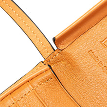 LOEWE | Pre-Owned Small Soft Calfskin Heel Pouch | Orange/Light Orange