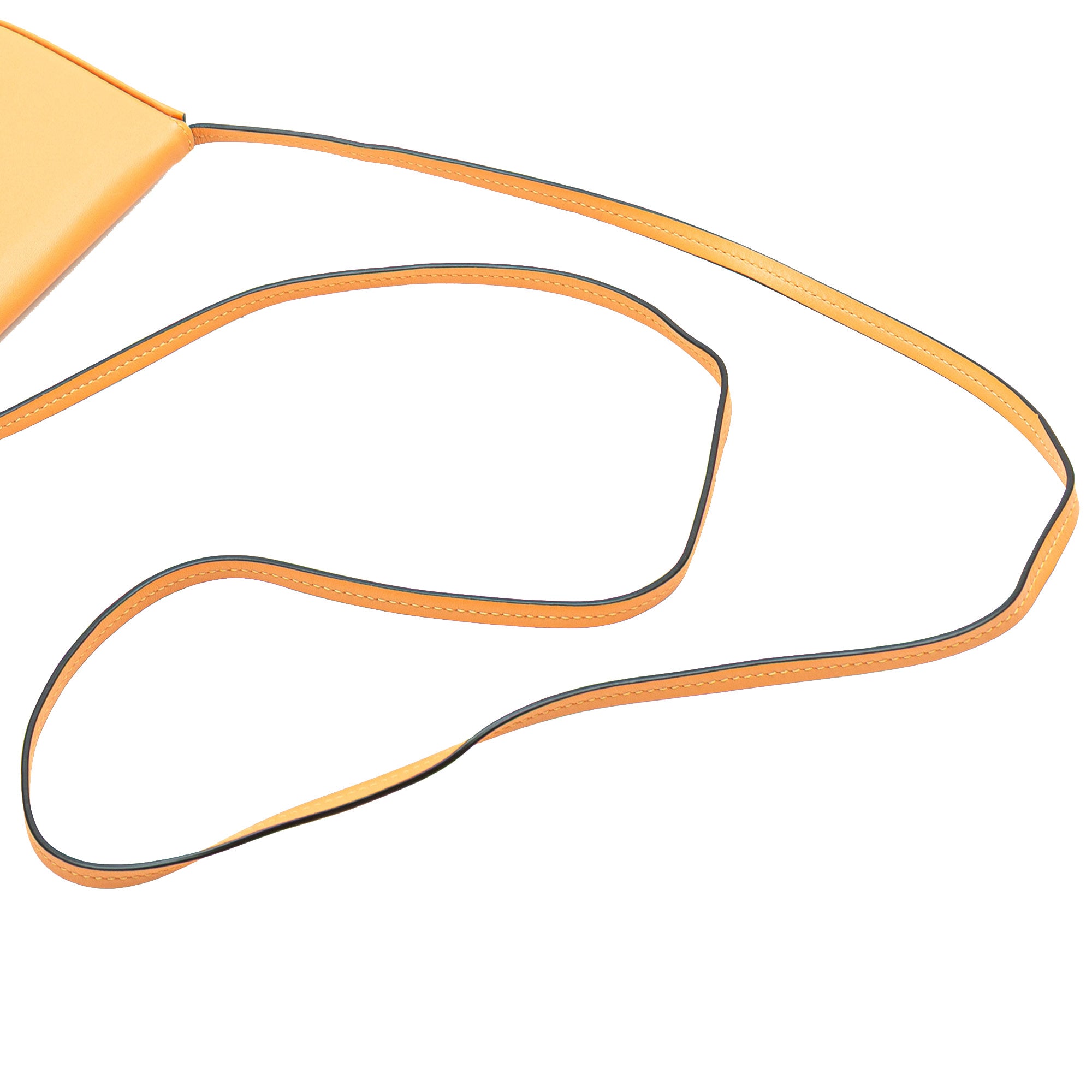 LOEWE | Pre-Owned Small Soft Calfskin Heel Pouch | Orange/Light Orange