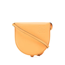 LOEWE | Pre-Owned Small Soft Calfskin Heel Pouch | Orange/Light Orange