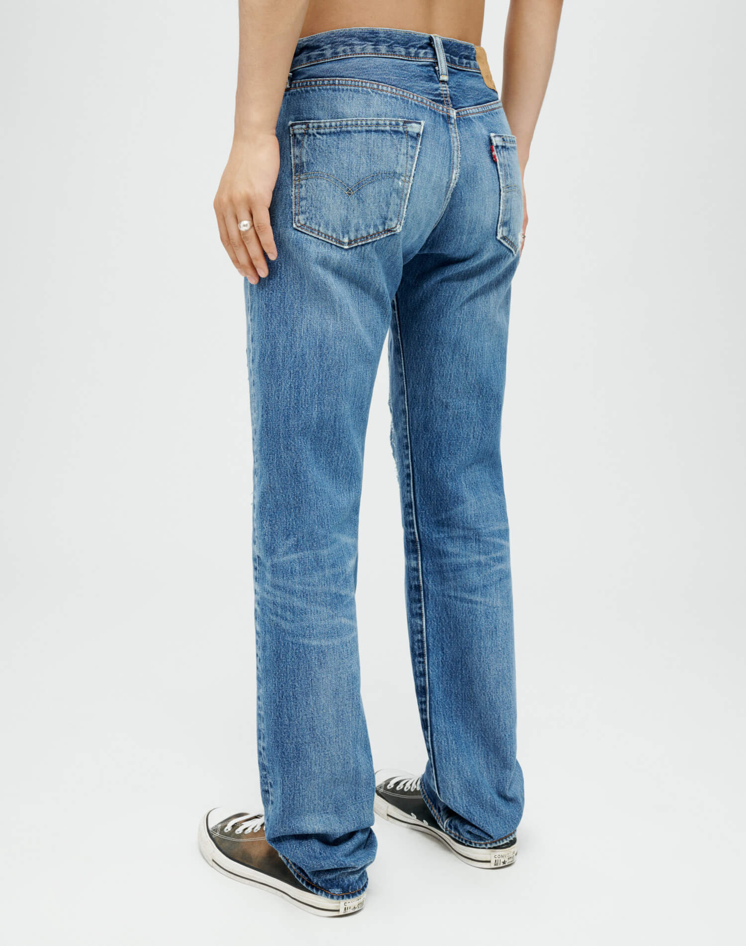 Mens | Upcycled Vintage | Sashiko 501 | One-of-a-kind | Vintage Indigo