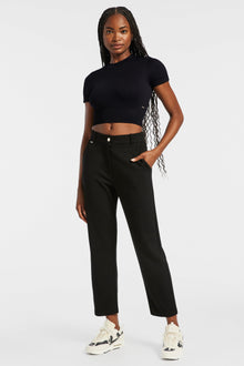 Lune Active | Luna Sculpt Rib Short Sleeve T-Shirt | Black