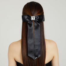 Lacey Satin Hair Bow  | Champagne