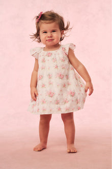 Girls Lou Cotton Floral Dress | Thulian Pink