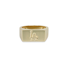 La Dodgers Square Signet Ring | Gold Vermeil