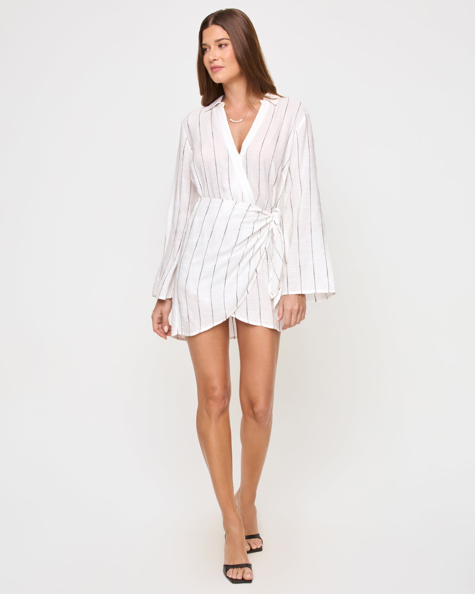 Las Palmas Dress | Fine Line Stripe