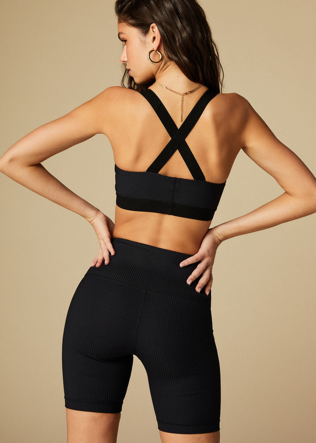 Sunset Bra | Black Ribbed