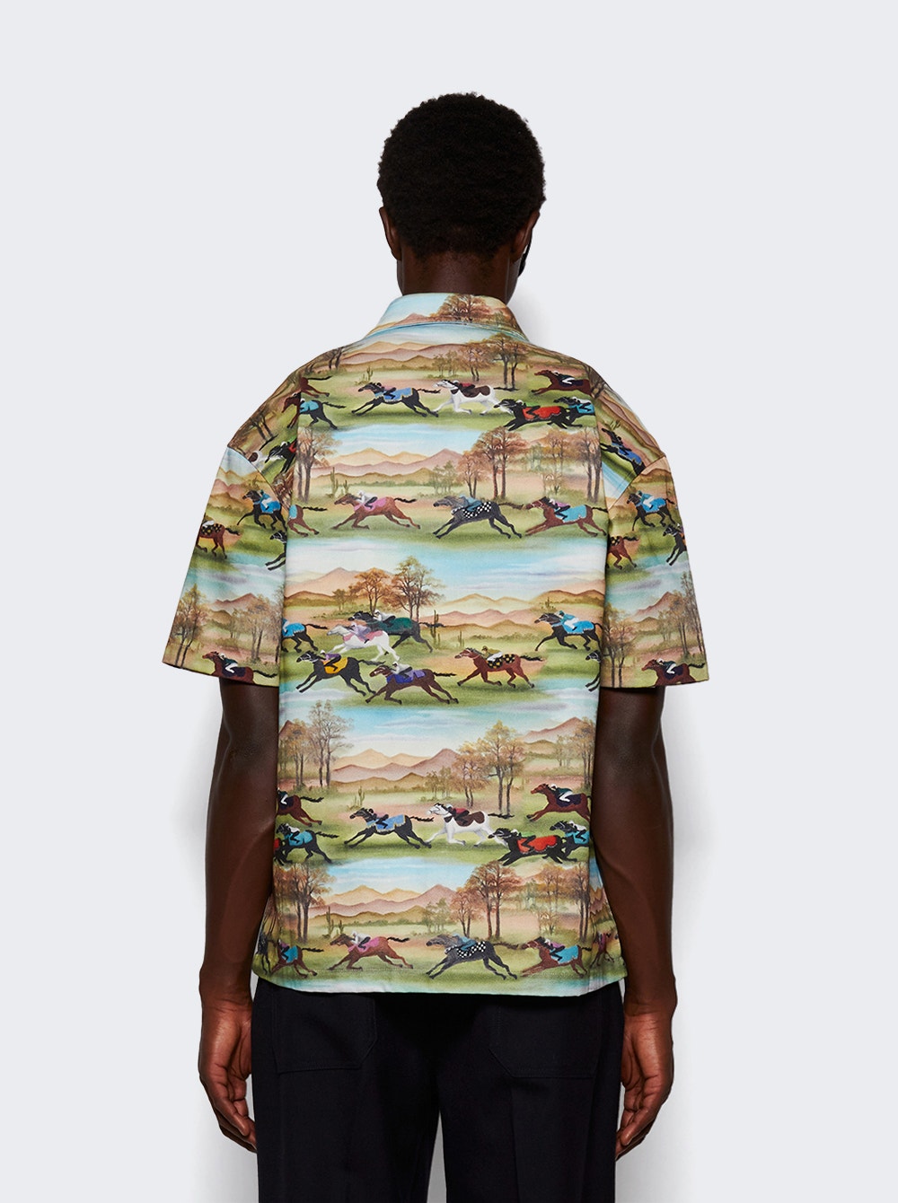 Men | Les Benjamins | Neil Short Sleeve Shirt 501 | Allover Horse Print