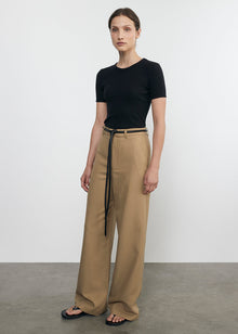 pointelle essential s/s in black