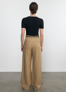 pointelle essential s/s in black