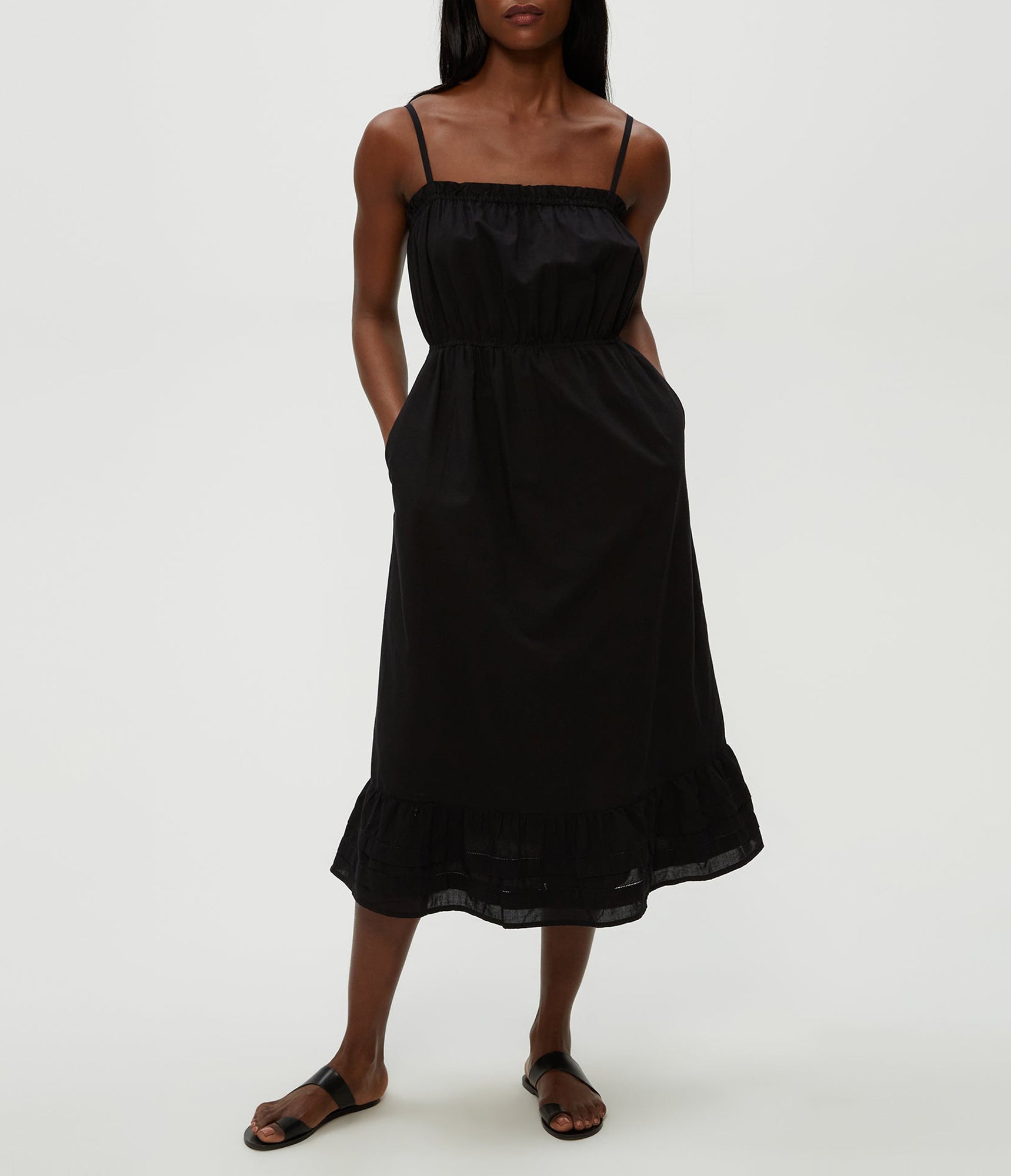 Glenda Strappy Maxi Dress | Black
