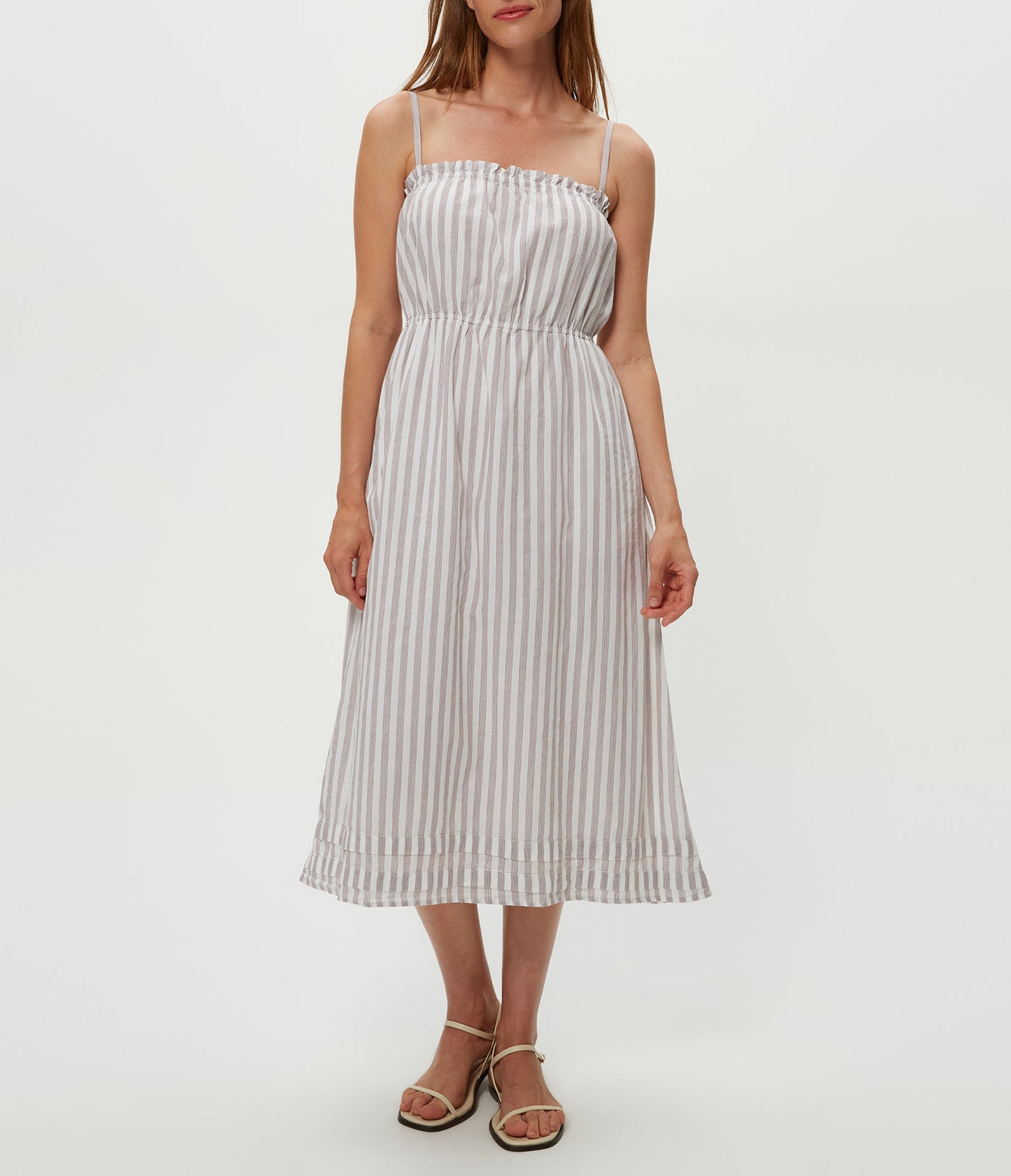 Glenda Strappy Maxi Dress | Espresso Combo