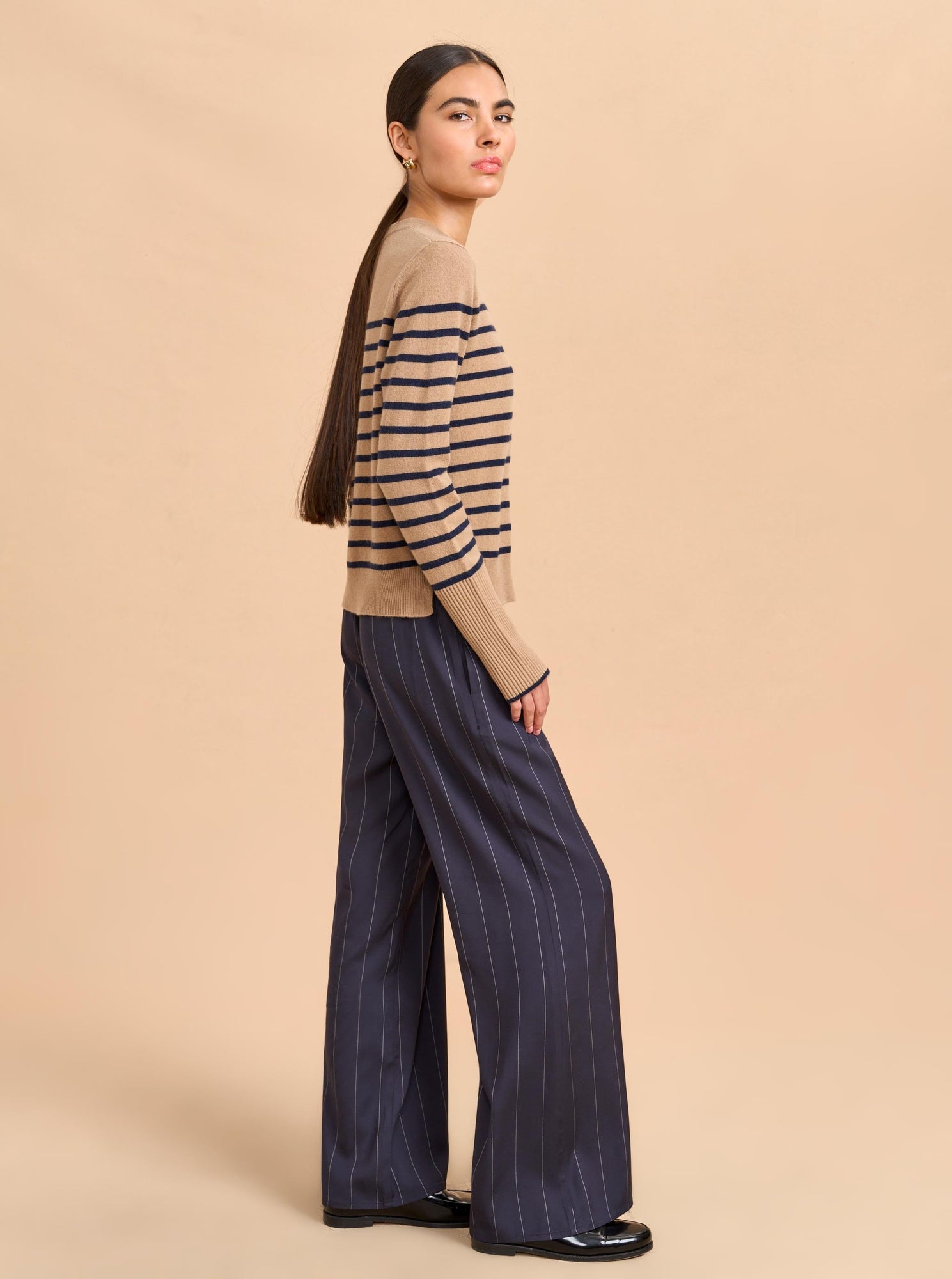 Lee Pant | Navy x Ivory Stripe