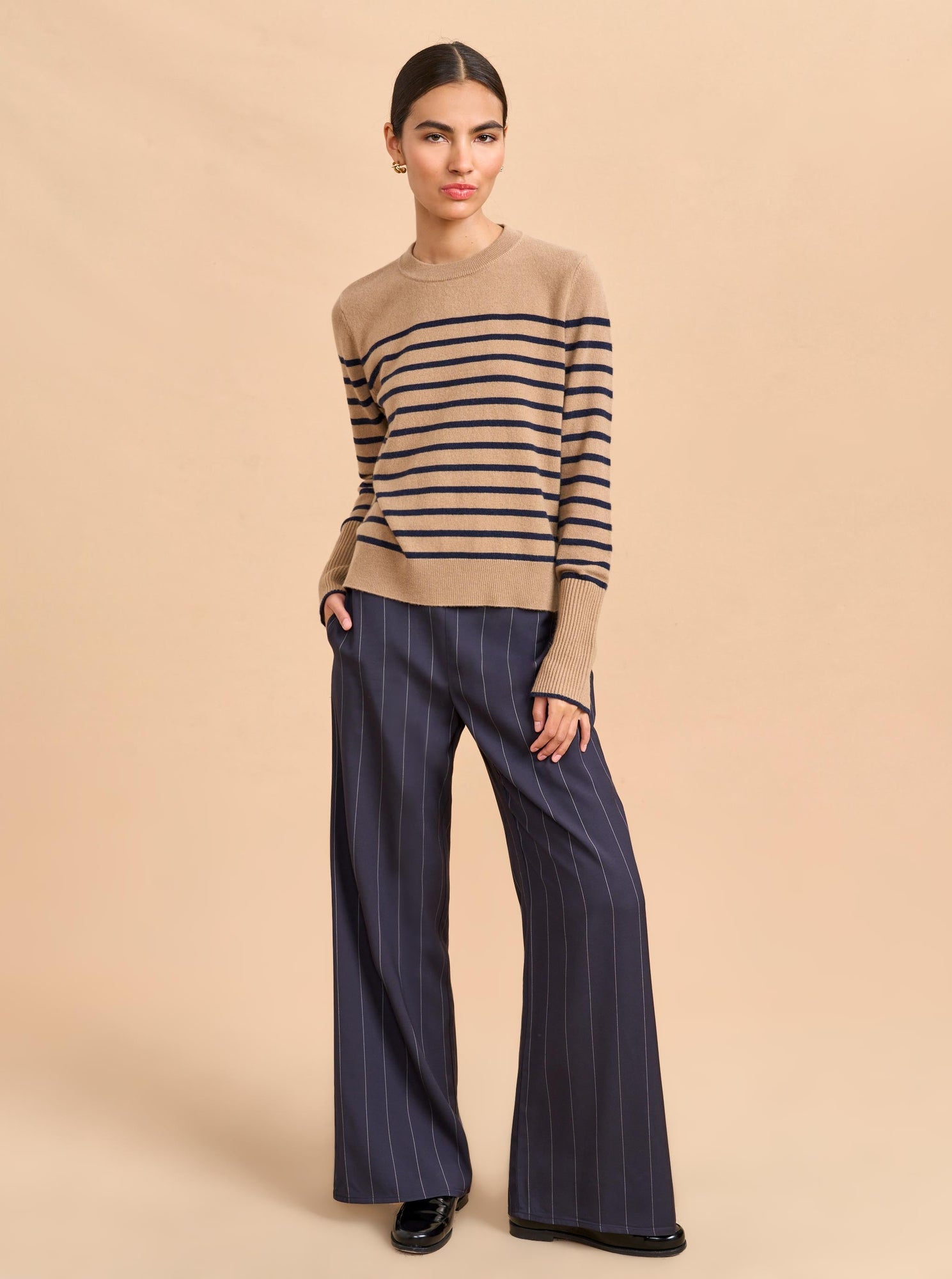 Lee Pant | Navy x Ivory Stripe