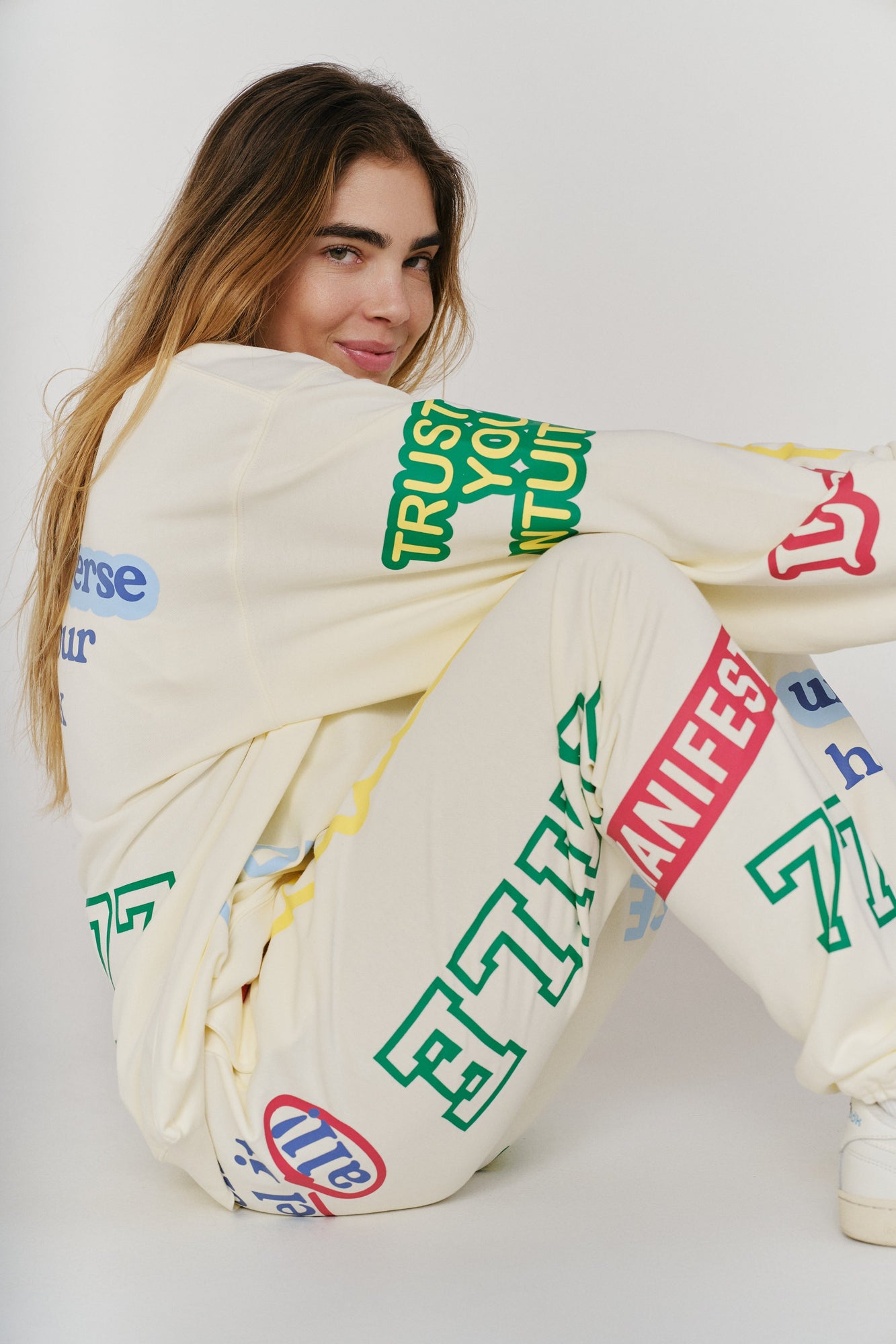 Affirmations Crewneck | Pearl Cream