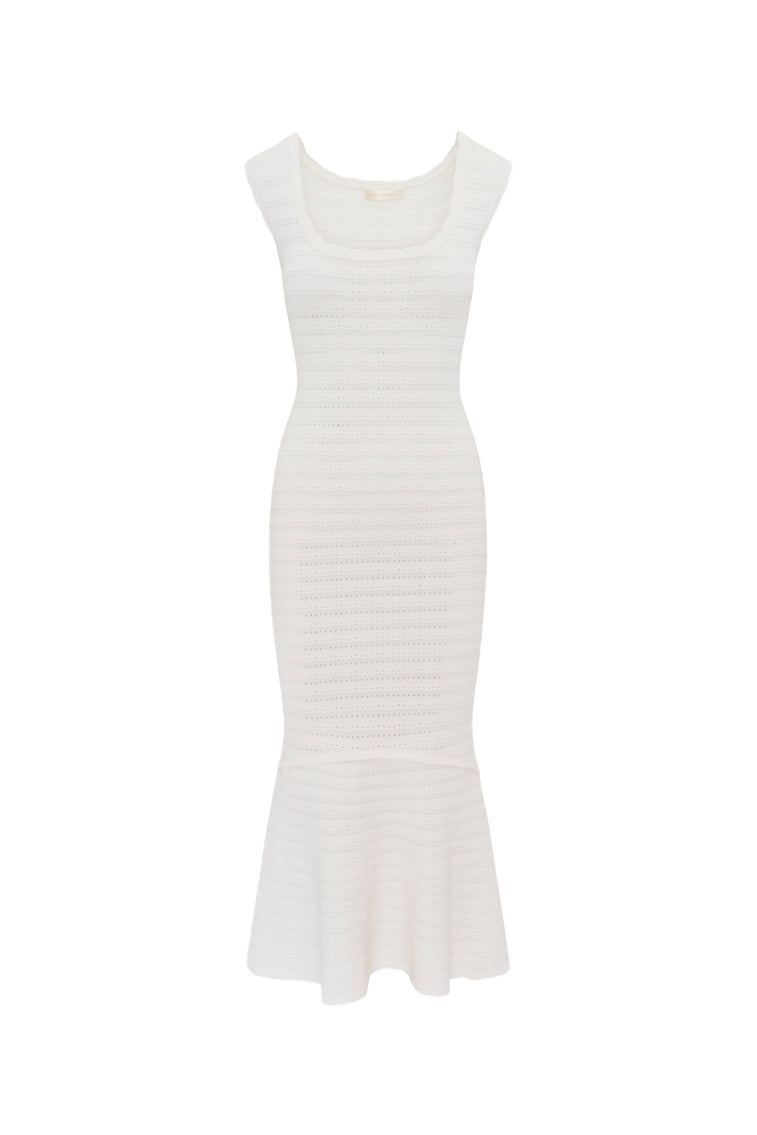LoveShackFancy | Leigh Pointelle Knit Midi Dress