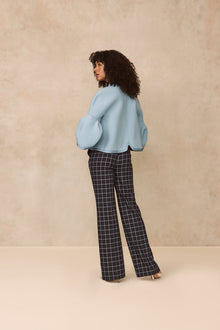 Oversized Check Hanna Pant | Navy