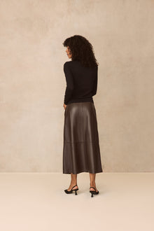 Cross Mock Neck Pullover | Black