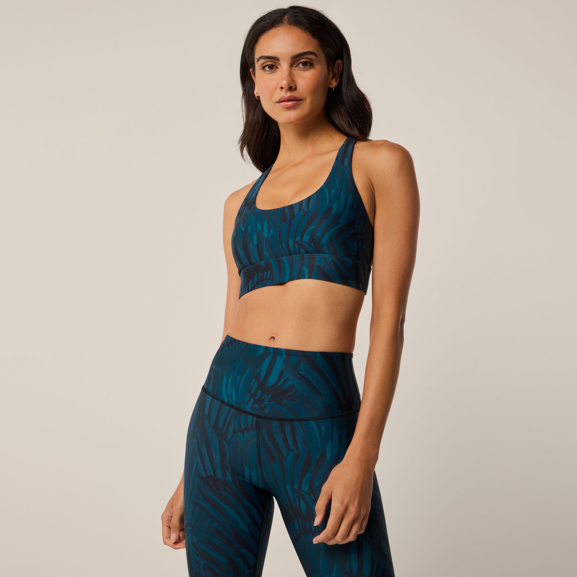 Women | Luna Camo Feather Sports Bra | Aegean