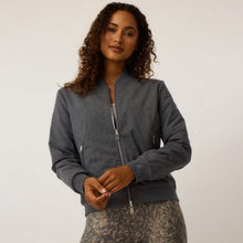 Women | Reversible Serrano Bomber Jacket | Smoke Heather