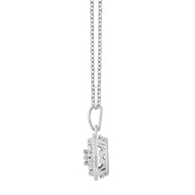 Womens | 0.25 CT Round Cut Lab Grown Diamond | Cluster Pendant Necklace | Sterling Silver | I-J-I1