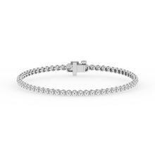 3.00 CT Round Lab-Grown Diamond | Luxe Tennis Bracelet | 14K White Gold | F Color | VS2 Clarity