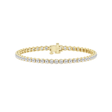4.00 CT Round Lab-Grown Diamond | Tennis Bracelet | 14K Yellow Gold | F Color | VS2 Clarity