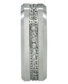 Womens | 0.25 CT Round Cut Lab Grown Diamond | Engagement Band Ring | Tungsten | H-I-SI-I1