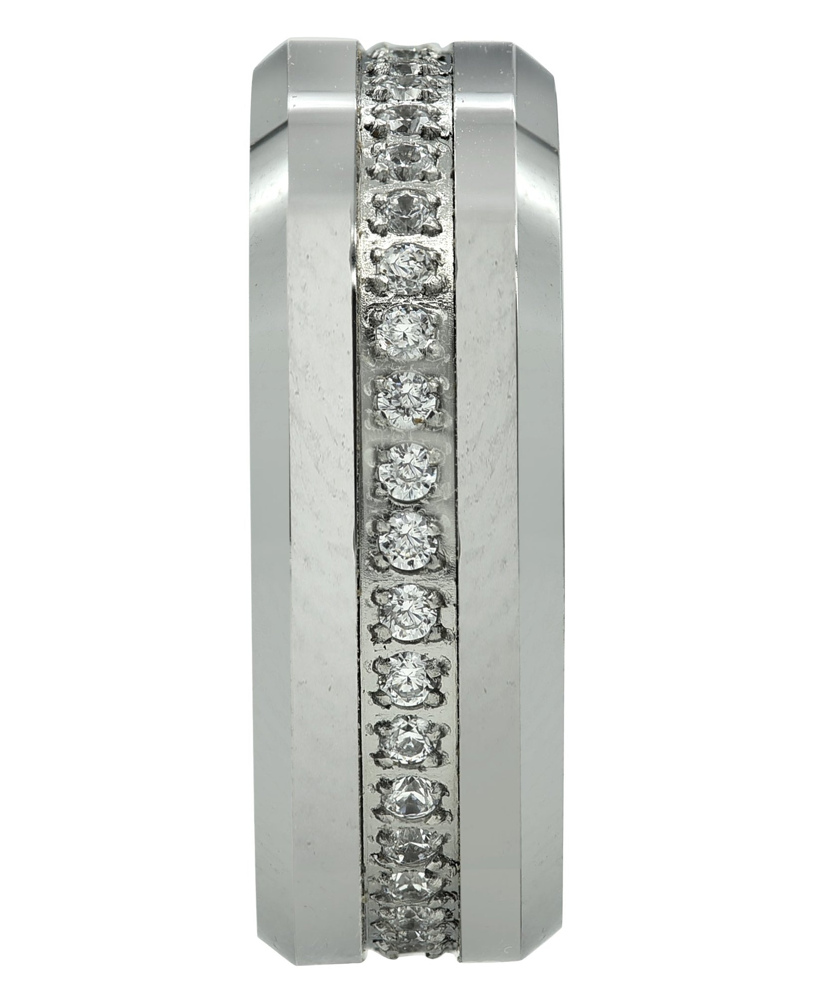 Womens | 0.25 CT Round Cut Lab Grown Diamond | Engagement Band Ring | Tungsten | H-I-SI-I1