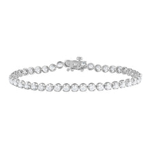 Womens | 3.00 CT Round Cut Lab Grown Accent Diamond | Tennis Bracelet - I | Sterling Silver | I-I1