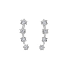 Womens | 0.09 CT Round Cut Lab Grown Accent Diamond | Stud | Sterling Silver | I-I1