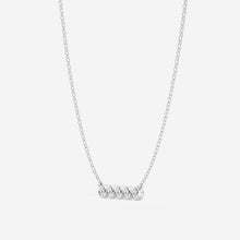 Womens | 0.20 CT Round Cut Lab Grown Accent Diamond | Bar Necklace | Sterling Silver | J-K-I1-I2