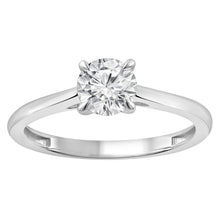 Womens | 0.75 CT Round Cut Lab Grown Diamond | Solitaire Engagement Ring | 10K White Gold | J-SI-I1