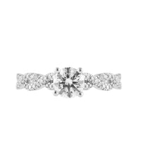 Womens | 1.00 CT Round Cut Lab Grown Diamond | Engagement Ring | 10K White Gold | J-SI-I1