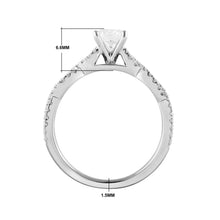 Womens | 1.00 CT Round Cut Lab Grown Diamond | Engagement Ring | 10K White Gold | J-SI-I1