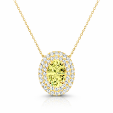 2.00 CT Yellow Oval/Round Lab-Grown Diamond | Necklace | 14K Yellow Gold | G Color | VS Clarity
