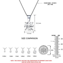 Womens | 1.25 CT Round Cut Lab Grown Accent Diamond | Solitaire Pendant Necklace | 14K White Gold | I-I1