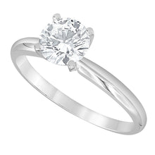 Womens | 1.25 CT Round Cut Lab Grown Diamond | Solitaire Engagement Ring | 14K White Gold | I-I1