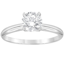 Womens | 1.75 CT Round Cut Lab Grown Diamond | Solitaire Engagement Ring | 14K White Gold | I-I1