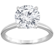 Womens | 3.00 CT Round Cut Lab Grown Diamond | Solitaire Engagement Ring | 14K White Gold | I-I1