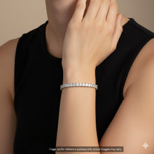 12.00 CT Princess Natural Diamond | Tennis Bracelet | 14K White Gold | G-H Color | VS Clarity