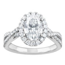 2.00 CT Oval/Round Lab-Grown Diamond | Engagement Ring | 14K White Gold | G Color | VS Clarity